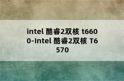 intel 酷睿2双核 t6600-Intel 酷睿2双核 T6570